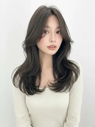 ロング salowin 原宿店所属・髪質改善ULTOWA 縮毛矯正モリムラのヘアスタイル