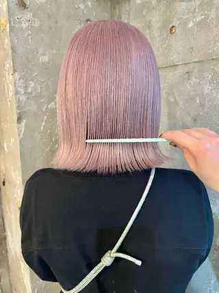 ミディアム カラー 暖色カラー/ブリーチ /かしむらゆうかのヘアスタイル