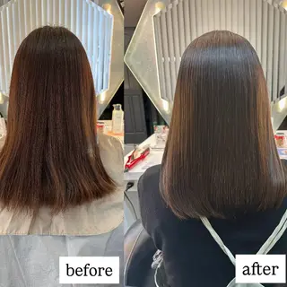 ロング カラー 縮毛矯正・癒し ヘッドスパ🧸心菜のヘアスタイル