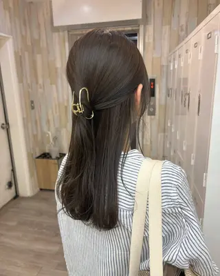 ロング カラー 広島/わかな/ヘア セット/オリーブのヘアスタイル