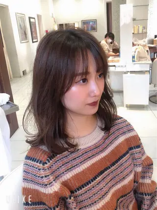 ミディアム La fith hair rond 立川店所属・kyosuke 透明感カラーのヘアスタイル
