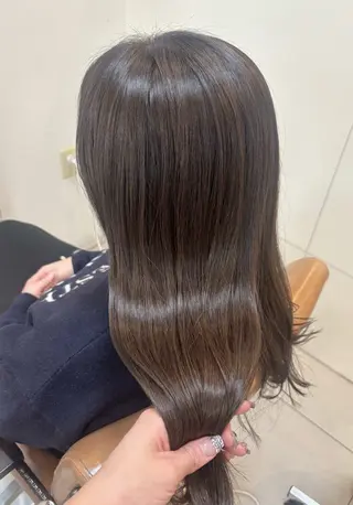 セミロング カラー 頭皮×髪質改善 透明感カラー💎中村のヘアスタイル