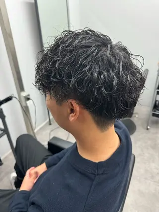 ショート パーマ メンズ 【曲がる縮毛矯正】 モデル募集🙋カツヤのヘアスタイル
