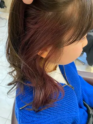 セミロング 🐰ツヤ感カラー🐰 ななこのヘアスタイル