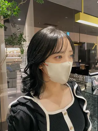 ミディアム カラー 巻ける縮毛矯正/艶 カラーchika🩵のヘアスタイル