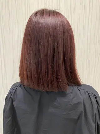 ミディアム カラー ヘアアレンジ 🥀暖色韓国ヘア💕 保科侑花のヘアスタイル