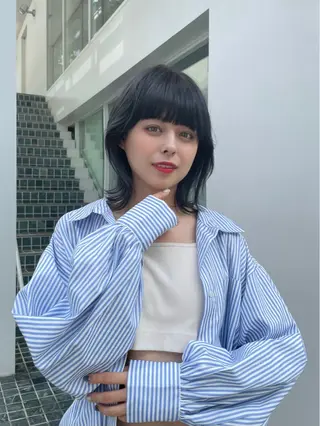 ミディアム カラー 内山 湧勝/ショート パーマ特化美容師のヘアスタイル