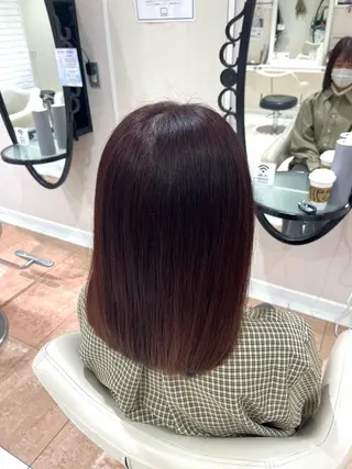 ミディアム カラー 鵤木 朋香のヘアスタイル