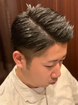 ミディアム メンズ HIRO GINZA barber shop福岡本店所属・ヤマダ リョウトのヘアスタイル
