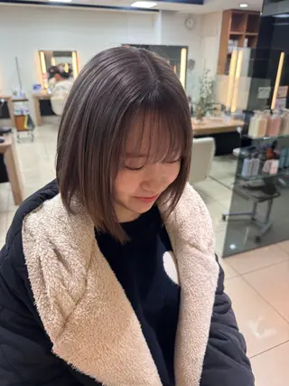 ミディアム ダブルカラーベージュ カラー/tuburaのヘアスタイル