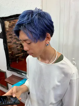 ショート カラー メンズ ピンクベージュ/新潟 万代/高橋桃葉🍑のヘアスタイル