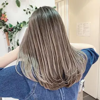 セミロング カラー 山崎俊輔/髪質改善 /バレイヤージュのヘアスタイル