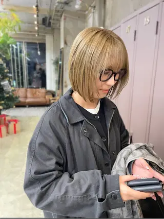 ミディアム フェザーパーマ/ 山口大輝のヘアスタイル