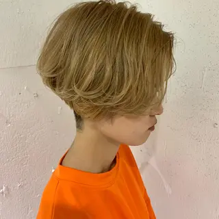 ショート カラー 🎈馬場佑馬/ スパイラルパーマ🎈のヘアスタイル