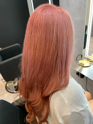 ロング カラー 透明感/ブリーチ縮毛 /髪質改善/星野純一のヘアスタイル