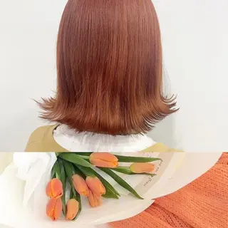 ミディアム レイヤー×グレージュ /ピンク🩷mioのヘアスタイル