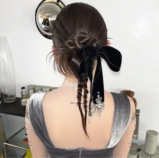 セミロング ヘアアレンジ hair salon　丹tan所属・Rena✴︎トレンド ×スタンダードMIXのヘアスタイル