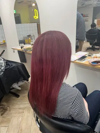 セミロング カラー ベージュ/グレージュ 新潟/万代/井上佑のヘアスタイル