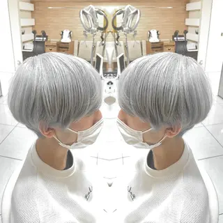 ミディアム カラー 縮毛/レイヤー 韓国/橋口のヘアスタイル