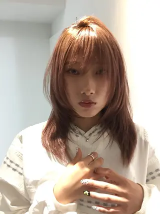 セミロング Dijon自由が丘店所属・Dijon/松本真尋 🍯アンニュイヘアのヘアスタイル