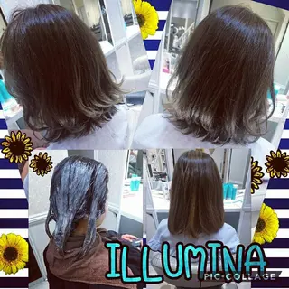 ミディアム カラー 永島 桜のヘアスタイル