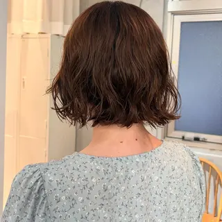 ショート パーマ sand 池袋所属・ミディアム レイヤー♡桃花🎀のヘアスタイル
