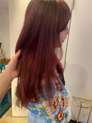 セミロング カラー RIN／韓国ヘア レイヤーカットのヘアスタイル