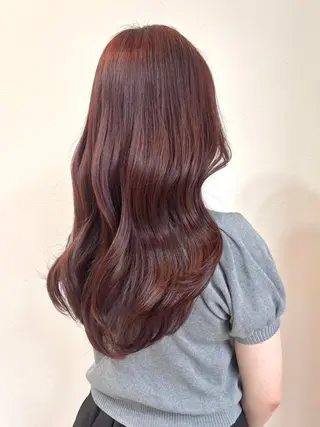 セミロング カラー annuy ayanaのヘアスタイル