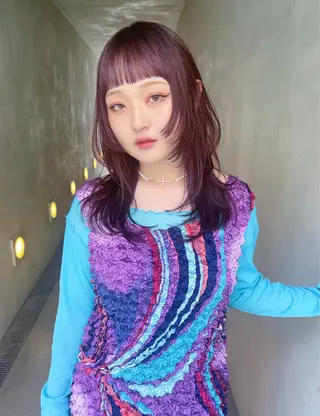 ミディアム カラー AiM 大名のヘアスタイル