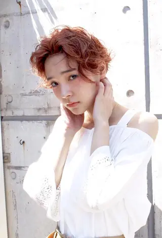 ショート カラー パーマ ヘアアレンジ ネイル マツエク・マツパ O/ODER (official)のヘアスタイル