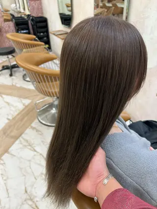 ロング カラー 縮毛矯正/ブリーチ なしダブルカラー輝希のヘアスタイル