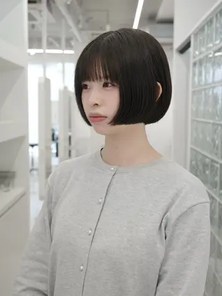 ショート カラー 🌱ぱつっと/ボブ 🌱のヘアスタイル