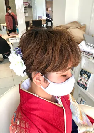 ショート La fith hair rond 立川店所属・kyosuke 透明感カラーのヘアスタイル