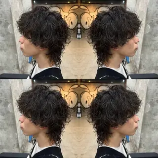 ショート メンズ ⚡️メンズパーマ特化 mens支持◎/忠地のヘアスタイル