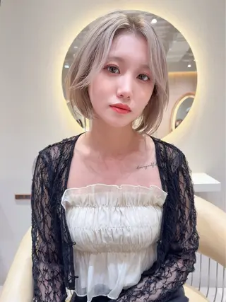 ショート カラー レイヤー✨縮毛矯正 川村利幸のヘアスタイル