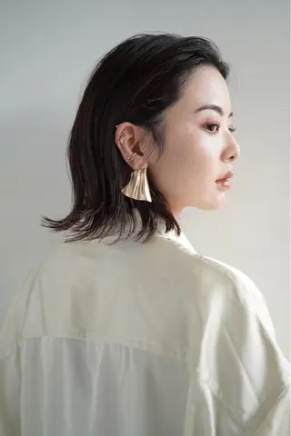 ミディアム china/ボブ/ ブリーチカラーのヘアスタイル