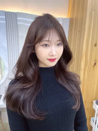 ロング 顔周り/透明感カラー /韓国ヘア/TAKUのヘアスタイル
