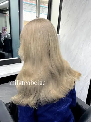 セミロング カラー エクステ🩵ブリーチ 韓国ヘア🩵KAEのヘアスタイル