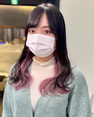 セミロング カラー インナーカラー/レイ ヤーカット♡/マキシのヘアスタイル