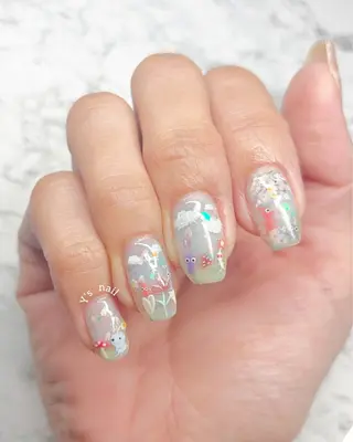 ネイル 手書きが得意🖌️ Y’s  nailのネイルデザイン