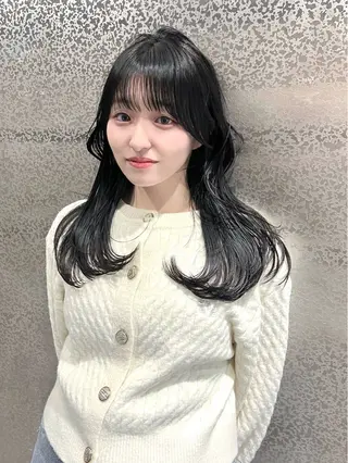 セミロング カラー 尾崎隼大 レイヤー/韓国ヘアのヘアスタイル