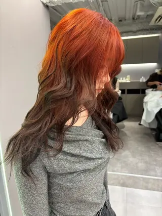 セミロング カラー 名古屋/デザイン/ ブリーチ/松井亮磨のヘアスタイル