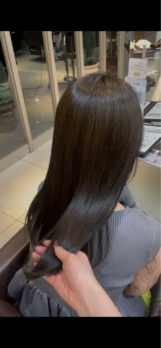 セミロング カラー 🤎韓国ヘア ベージュ まゆか🤎のヘアスタイル