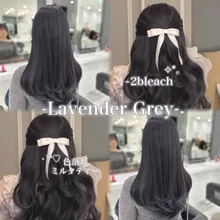 ロング カラー ヘアアレンジ 🫧透明感ラベンダー 似合わせ🫧あい🫧のヘアスタイル