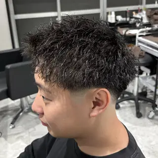 ショート パーマ メンズ B TECH by Zen sly所属・中野 静莉のヘアスタイル