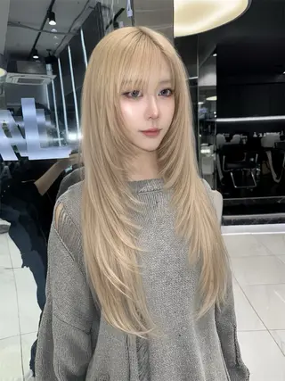 ロング miuru/網紅ヘア 🇨🇳レイヤーのヘアスタイル