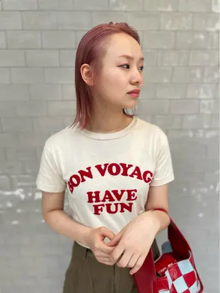 ショート カラー SALOWIN所属・ブリーチ✨ ボブ✨レイヤーのヘアスタイル