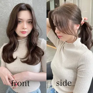 セミロング 山本翔一郎 韓国顔周りレイヤーのヘアスタイル