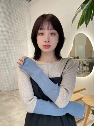 ミディアム カラー 内山 湧勝/ショート パーマ特化美容師のヘアスタイル