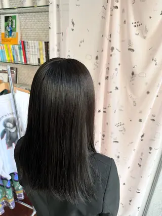 ミディアム ORANGE POP _HIBIKIのヘアスタイル